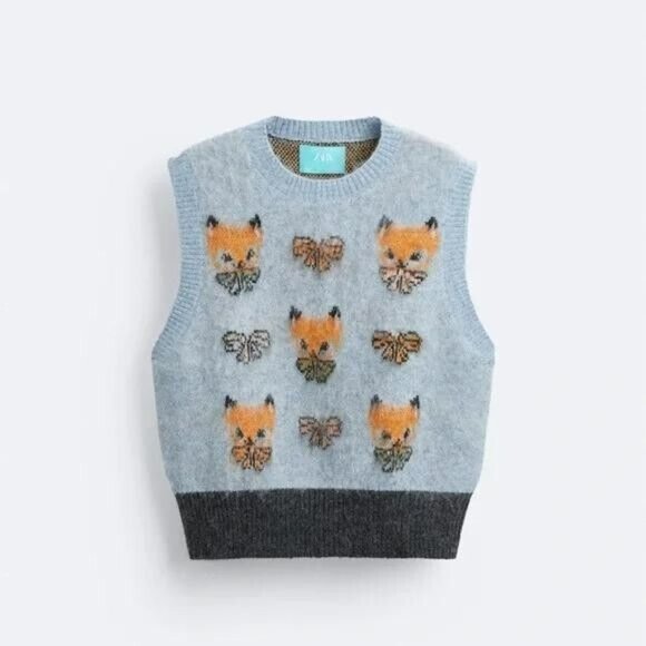 Zara Sweaters - ZARA JACQUARD KNIT VEST X HARRY LAMBERT | 9598/390/263/028